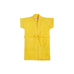 BUMZEE Boys Yellow Solid Terry Cotton Bath Robe-picture-15