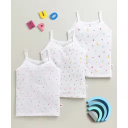 BUMZEE Cotton Knit Pack Of 3 Hearts & Floral Print Slips - White-picture-15