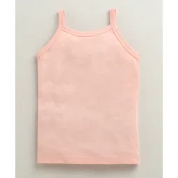 BUMZEE Cotton Knit Sleeveless Solid Color Slips Pack of 3 - Peach White & Mint Green image 3