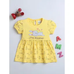 BUMZEE Cotton Print Puff Sleeve Fit & Flare Dress-picture-28