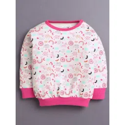 Bumzee Girls Baby Pink Cotton Printed Regular Fit T-Shirt with Joggers image 2