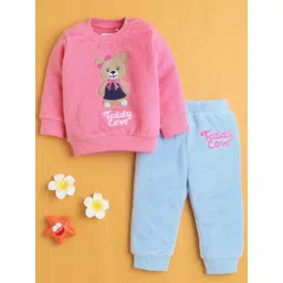 BUMZEE Girls Embroidered Round Neck Sweatshirt With Jogger-picture-19