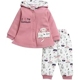 bumzee Girls Fleece Printed Full Sleeves Winter Wear Set (Peb9836)-picture-15