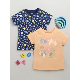 BUMZEE Girls Floral 2 Printed T-shirt-picture-47