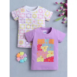 BUMZEE Girls Floral 2 Printed T-shirt-picture-11