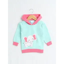 Bumzee Girls Green Cotton Printed Sweatshirt-picture-16