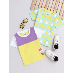 BUMZEE Girls Pack Of 2 Printed Cotton T-shirts-picture-23