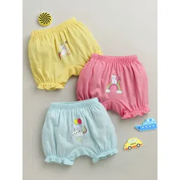 BUMZEE Girls Pack Of 3 Printed Boxer-Style Briefs-picture-48