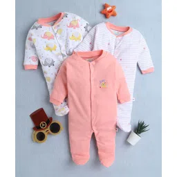 BUMZEE Girls Pack of 3 Printed Sleepsuit-picture-20