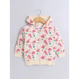 Bumzee Girls Pink Cotton Printed Sweatshirt image 1