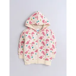 Bumzee Girls Pink Cotton Printed Sweatshirt image 4