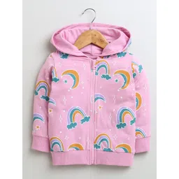 BUMZEE Girls Printed Hooded Sweatshirt image 1