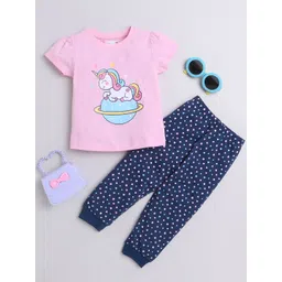 BUMZEE Girls Printed Pure Cotton Night Suit-picture-16