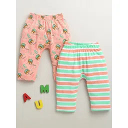 BUMZEE Infant Boys Pack Of 2 Printed Cotton Lounge Pants-picture-12