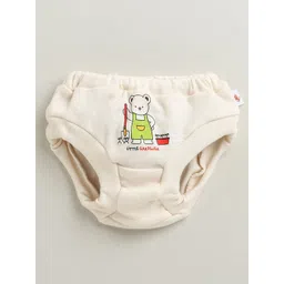 BUMZEE Infant Boys Pack Of 3 Printed Cotton Basic Briefs Peb10716-Beige & Pink image 5
