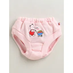 BUMZEE Infant Boys Pack Of 3 Printed Cotton Basic Briefs Peb10716-Beige & Pink image 2