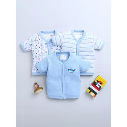 BUMZEE Infant Boys Pack Of 3 Printed Cotton Jablas Peb9014-picture-28