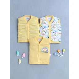 BUMZEE Infant Boys Pack Of 3 Printed Cotton Jhabla Peb10572-picture-18