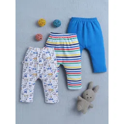 BUMZEE Infant Boys Pack Of 3 Printed Cotton Lounge pants-picture-30