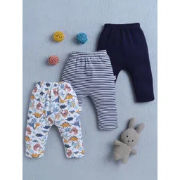 BUMZEE Infant Boys Pack Of 3 Printed Cotton Lounge pants-picture-20