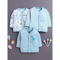 BUMZEE Infant Boys Pack Of 3 Printed Jhabla-picture-38