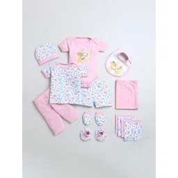 BUMZEE Infant Girls 13-Pcs Printed Pure Cotton Baby Apparel Gift Set-picture-10