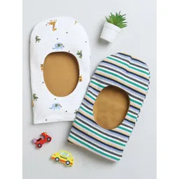 BUMZEE Infants Boys Pack Of 2 Printed Reversible Balaclava Caps-picture-35