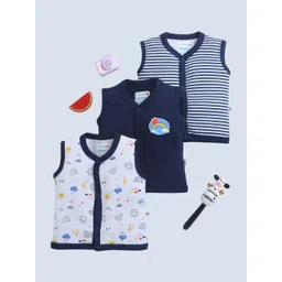 BUMZEE Infants Boys Pack Of 3 Cotton Jhablas-picture-10