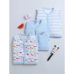 BUMZEE Infants Boys Pack Of 3 Cotton Jhablas Peb9303-picture-11