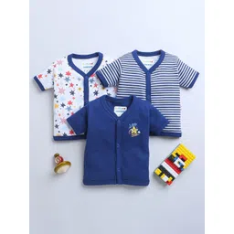 BUMZEE Infants Boys Pack Of 3 Printed Pure Cotton Rich Half Sleeves Jablas Peb9015-picture-16