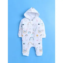 BUMZEE Infants Girls Conversational Printed Hooded Sleepsuit-picture-11
