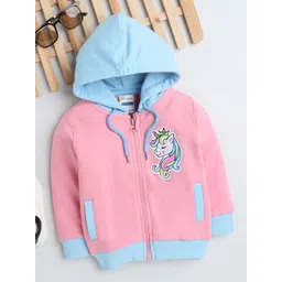 BUMZEE Infants Girls Graphic Printed Hooded Cotton Sweatshirt-picture-11