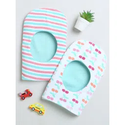 BUMZEE Infants Girls Pack Of 2 Printed Reversible Balaclava Caps-picture-38