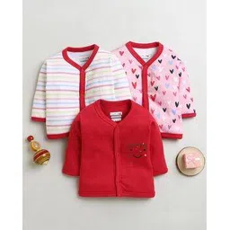 bumzee Infants Pack of 3 V-Neck T-Shirts with Snap Button Closure-picture-28