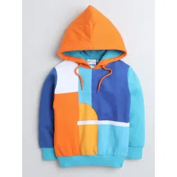 Bumzee Kids Multicolor Color Block Full Sleeves Sweatshirt-image-3