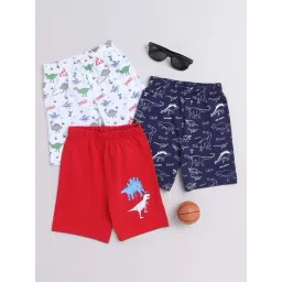 Bumzee Kids Multicolor Cotton Printed Shorts (Pack of 3)-picture-40