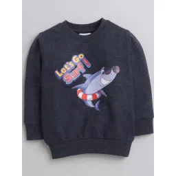 Bumzee Kids Navy Printed Full Sleeves Sweatshirt-picture-12