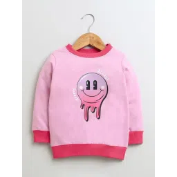 Bumzee Kids Pink Cotton Printed Sweatshirt-picture-23