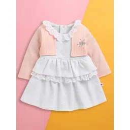 Bumzee Kids White & Pink Cotton Frocks-picture-34