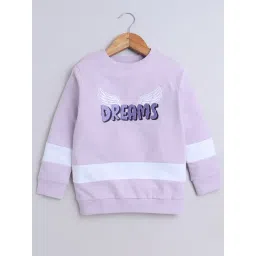 BUMZEE Lilac Girls Full Sleeves Cotton Sweatshirt Age - 3-4 Years-picture-10