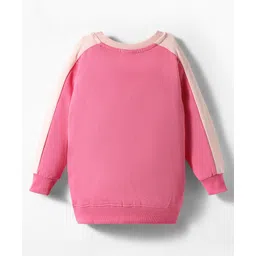 BUMZEE Looper Knit Full Sleeves Cactus & Heart Printed Sweatshirt - Pink image 2