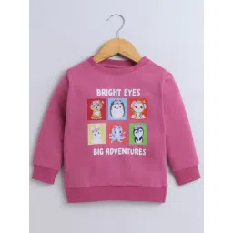 BUMZEE Mauve Girls  Full Sleeves Cotton Sweatshirt Age - 3-6 Months-picture-41