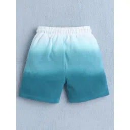 Bumzee Turquoise Cotton Printed Shorts for Boys image 2
