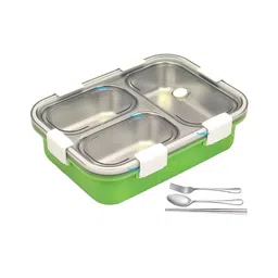 Bunie Stainless Steel Lunch Box with Chopsticks, Spoon & Fork - Green-picture-12