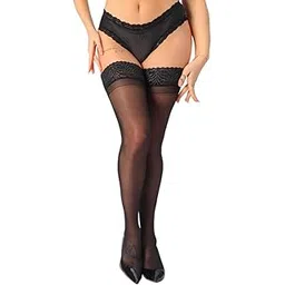 bunny bae 1 Pair European And American Style Women Long Stockings, Vintage Lace Silicone Non-Slip Thigh High Socks-picture-30