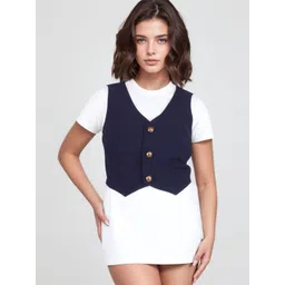 Bunny Corset V-Neck Woven Waistcoat-picture-24