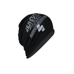 Bunnywave Unisex Black Printed Beanie-picture-12