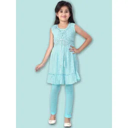 BURBN Girls Ethnic Motifs Printed Regular Mirror Work Kurti-picture-42