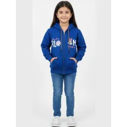 BURBN Girls Printed Hooded Sweatshirt-picture-14