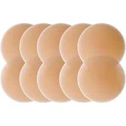 bureaucrat Nipple Cover Silicone Pasties | Reusable No Show Bra | Skin Friendly self Adhesive | Washable Breast Petals pad | Shoulder Backless - Thin Nude (Std Pack of 5)-picture-47